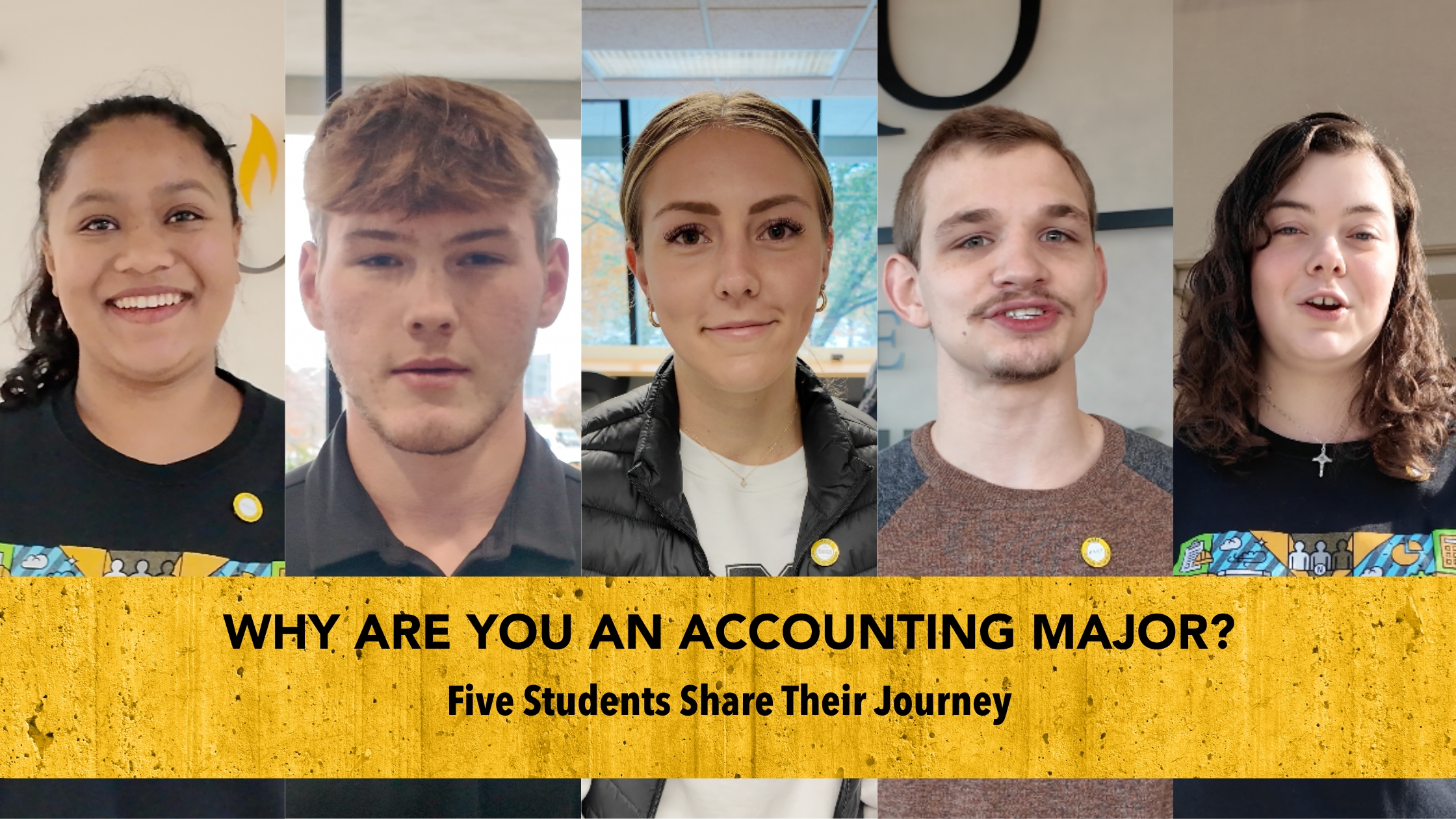 Photos of Five Accounting Students