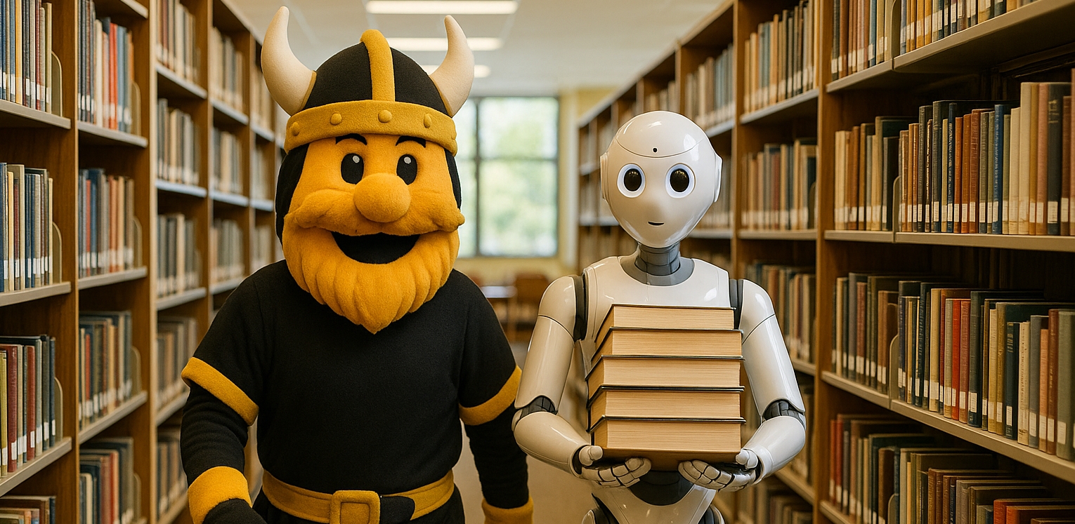 AI-generated image of a small eastern liberal arts college from 1956.