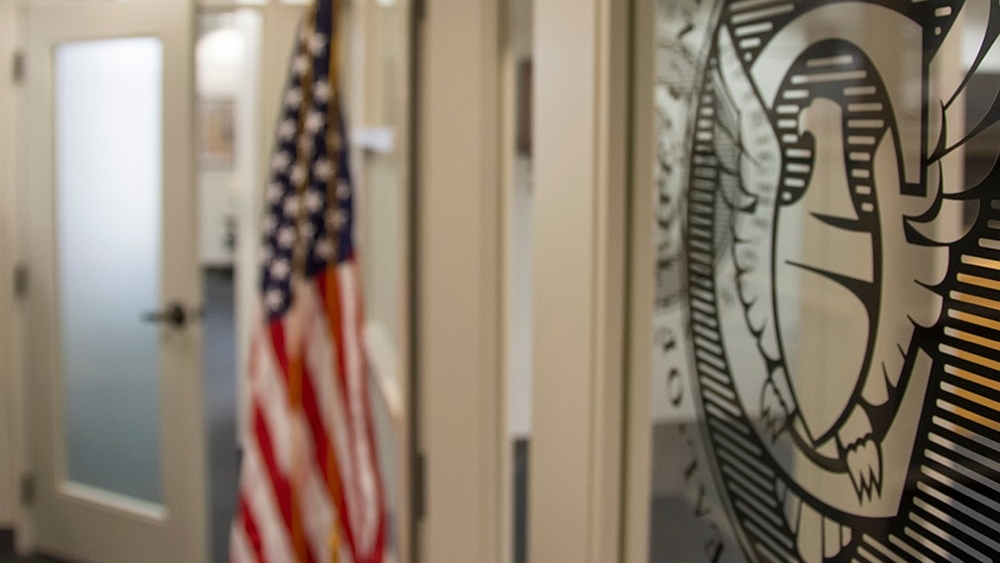 Office interior of the United States Patent and Trademark Office (USPTO)